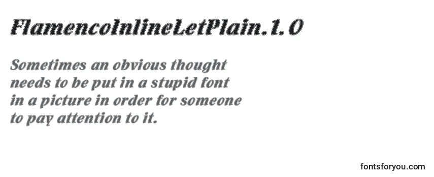 Шрифт FlamencoInlineLetPlain.1.0