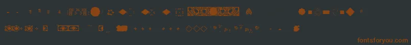 Pfornmtreasures2Layer3-fontti – ruskeat fontit mustalla taustalla