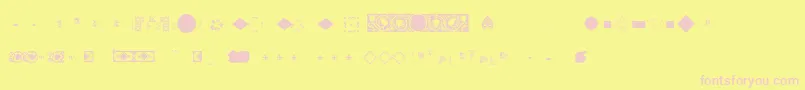 Pfornmtreasures2Layer3-Schriftart – Rosa Schriften auf gelbem Hintergrund