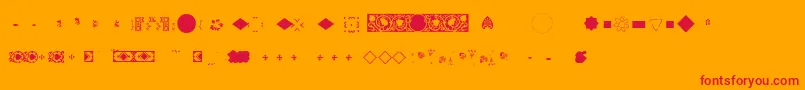 Pfornmtreasures2Layer3 Font – Red Fonts on Orange Background