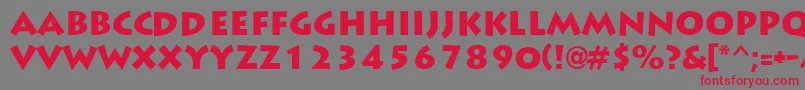 LiddieBlack Font – Red Fonts on Gray Background