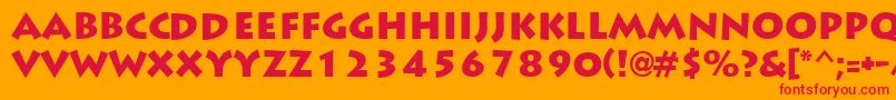 LiddieBlack Font – Red Fonts on Orange Background