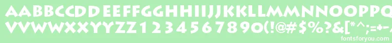 LiddieBlack Font – White Fonts on Green Background