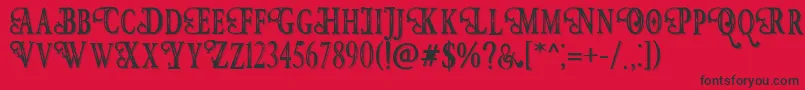 HunterHeartFreeFont Font – Black Fonts on Red Background