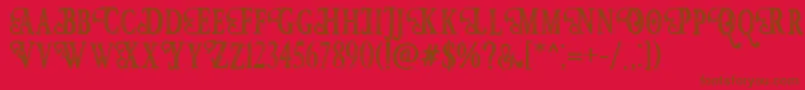 Police HunterHeartFreeFont – polices brunes sur fond rouge