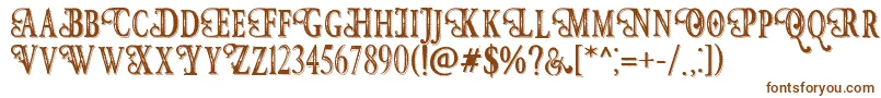 HunterHeartFreeFont Font – Brown Fonts on White Background