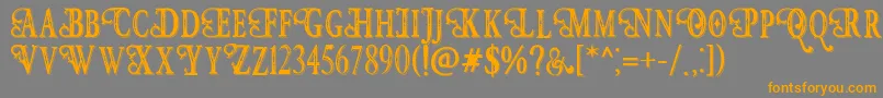 HunterHeartFreeFont Font – Orange Fonts on Gray Background