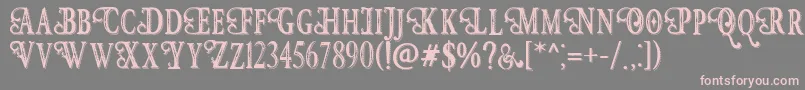 HunterHeartFreeFont Font – Pink Fonts on Gray Background