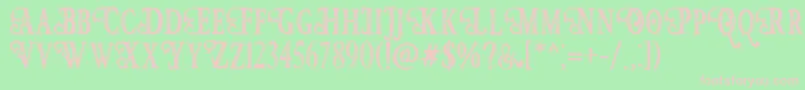 HunterHeartFreeFont Font – Pink Fonts on Green Background