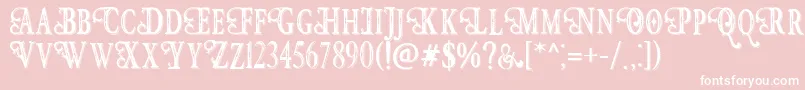 HunterHeartFreeFont Font – White Fonts on Pink Background