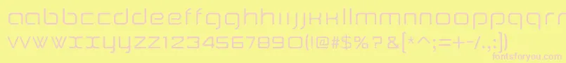Camomile Font – Pink Fonts on Yellow Background