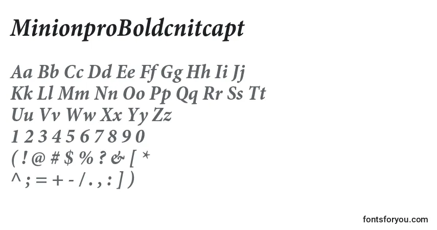 Schriftart MinionproBoldcnitcapt – Alphabet, Zahlen, spezielle Symbole