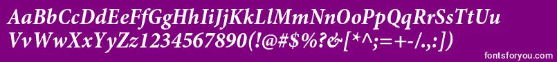 MinionproBoldcnitcapt Font – White Fonts on Purple Background