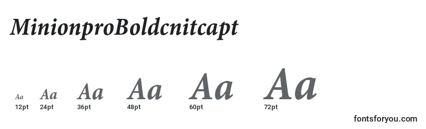 Größen der Schriftart MinionproBoldcnitcapt