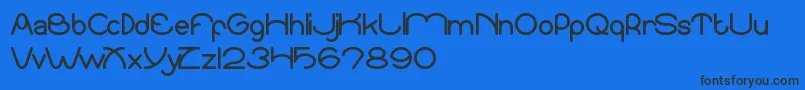 SundownSunrise Font – Black Fonts on Blue Background