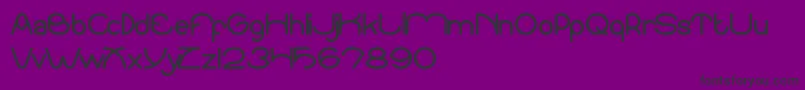 フォントSundownSunrise – 紫の背景に黒い文字
