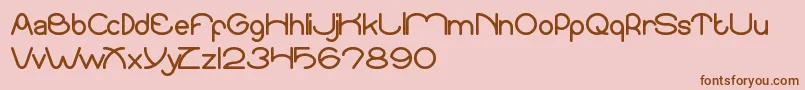 SundownSunrise Font – Brown Fonts on Pink Background