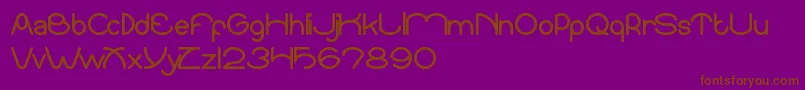 Fonte SundownSunrise – fontes marrons em um fundo roxo