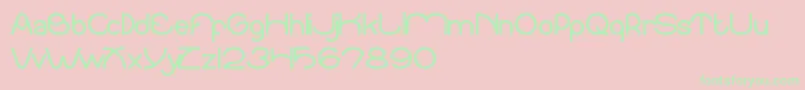 SundownSunrise Font – Green Fonts on Pink Background