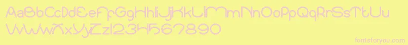 SundownSunrise Font – Pink Fonts on Yellow Background