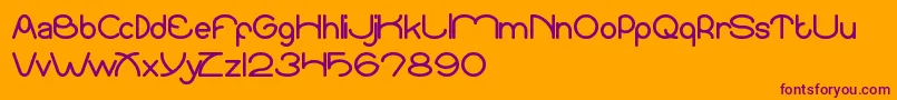 SundownSunrise Font – Purple Fonts on Orange Background