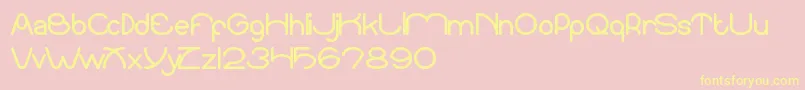 SundownSunrise Font – Yellow Fonts on Pink Background