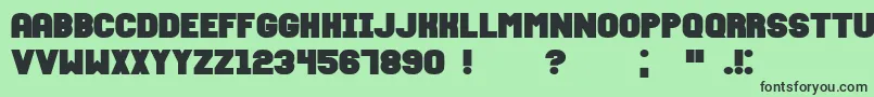 Шрифт FixationBold – чёрные шрифты на зелёном фоне