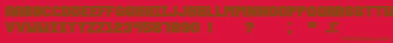 FixationBold Font – Brown Fonts on Red Background