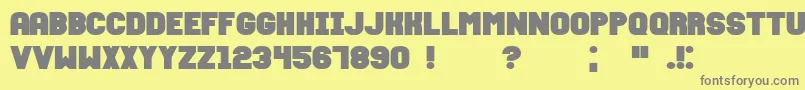 FixationBold Font – Gray Fonts on Yellow Background
