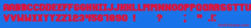 Police FixationBold – polices rouges sur fond bleu