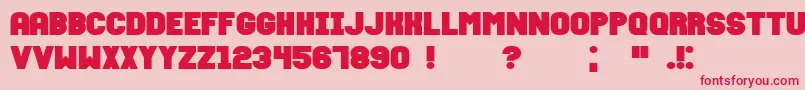 Czcionka FixationBold – czerwone czcionki na różowym tle