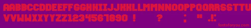 Police FixationBold – polices rouges sur fond violet