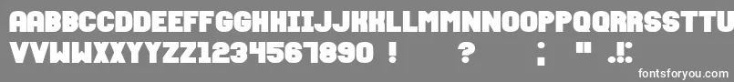 FixationBold-fontti – valkoiset fontit harmaalla taustalla