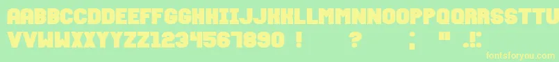 FixationBold-Schriftart – Gelbe Schriften auf grünem Hintergrund