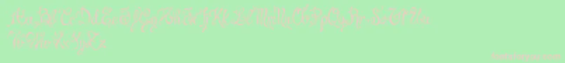 CharmingNormalDemo Font – Pink Fonts on Green Background