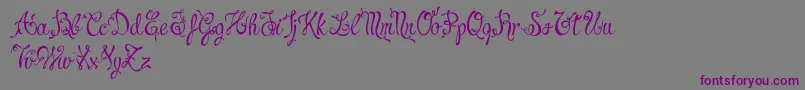 CharmingNormalDemo Font – Purple Fonts on Gray Background