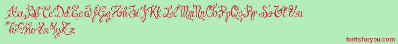 CharmingNormalDemo Font – Red Fonts on Green Background