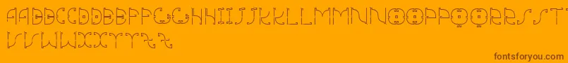 Mesomorph-fontti – ruskeat fontit oranssilla taustalla