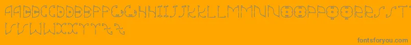 Mesomorph-Schriftart – Graue Schriften auf orangefarbenem Hintergrund