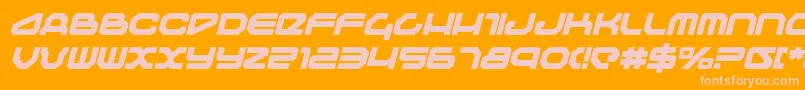 Шрифт TravelerBoldItalic – розовые шрифты на оранжевом фоне
