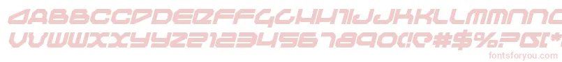 Police TravelerBoldItalic – polices roses sur fond blanc