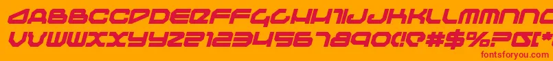 Шрифт TravelerBoldItalic – красные шрифты на оранжевом фоне