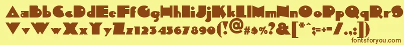 Sid Font – Brown Fonts on Yellow Background