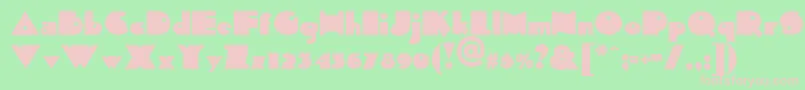 フォントSid – 緑の背景にピンクのフォント