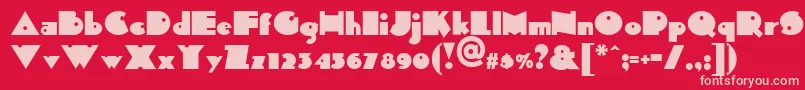 Sid Font – Pink Fonts on Red Background