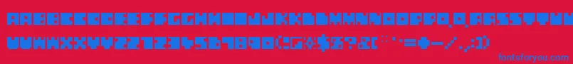 SquarePixels Font – Blue Fonts on Red Background