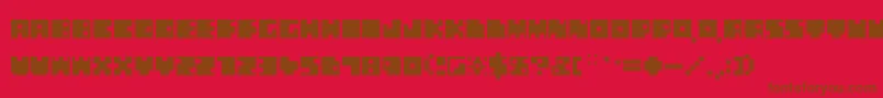 Fonte SquarePixels – fontes marrons em um fundo vermelho