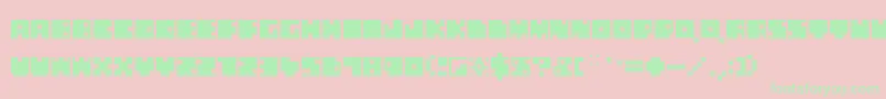 SquarePixels Font – Green Fonts on Pink Background