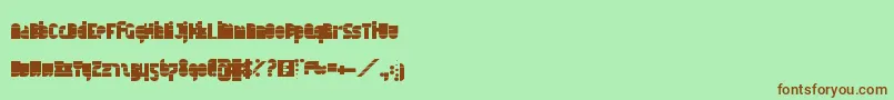 Tapedeck Font – Brown Fonts on Green Background