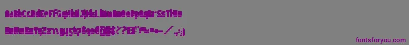 Tapedeck Font – Purple Fonts on Gray Background